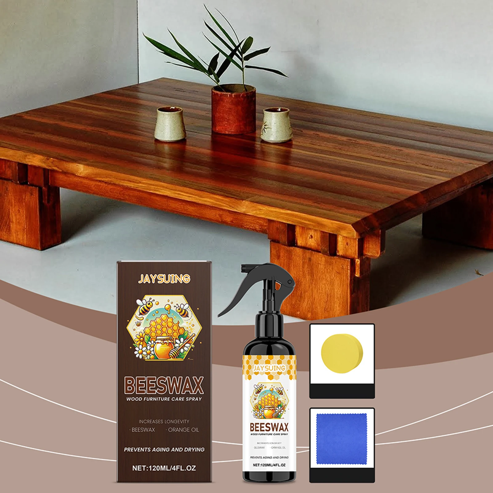 Beeswax Wood Polish For Floors Furniture Natural Beeswax Furniture Polish Spray Restore Shine Aging Repair Furniture Care