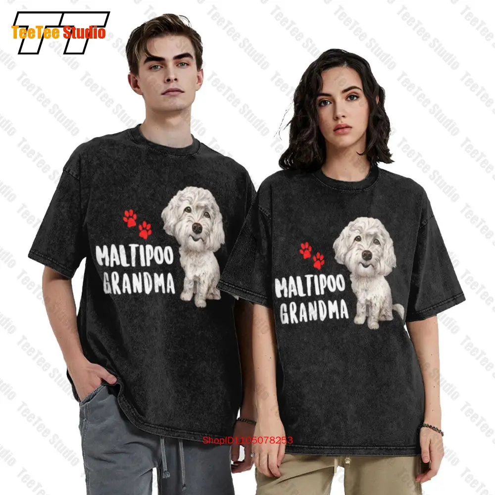 Maltipoo abuela diseño perfecto para maltés caniche perro mamá Vintage Golf Wear camiseta 6QPF
