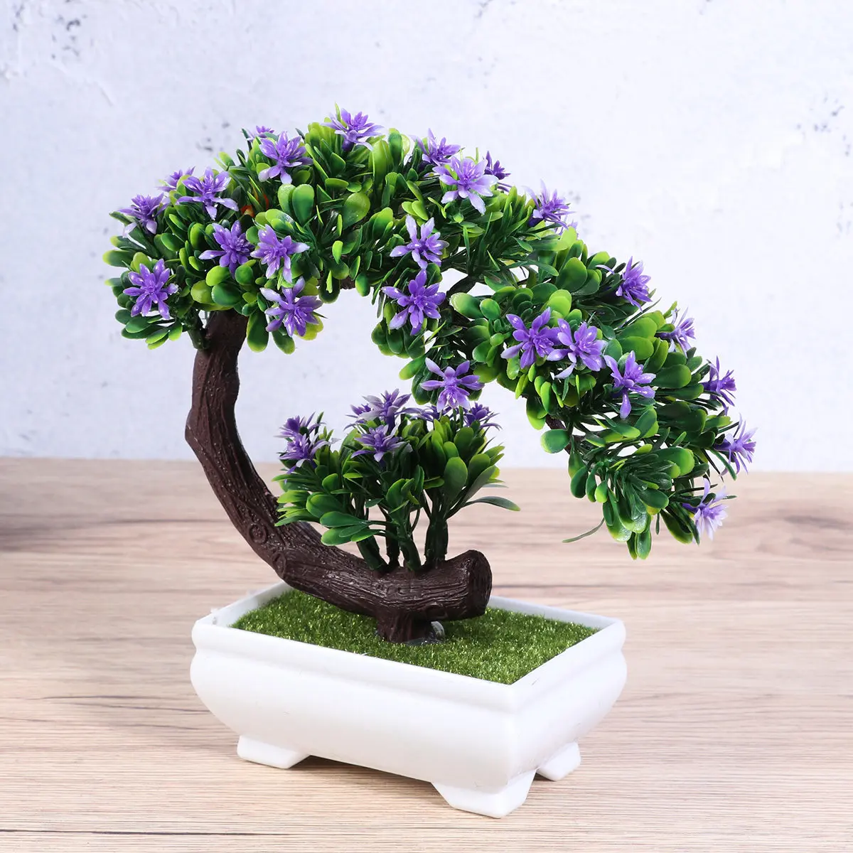 

Яркий цветной пластиковый цветочный горшок ручной работы, имитация кашпо, в пасторальном стиле, для бонсай, для домашнего декора стола и окна, фиолетовый