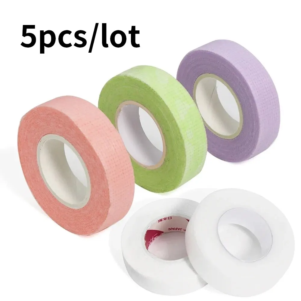 5pcs Eyelash Extension Tape Breathable Anti-allergy Easy to Tear Micropore Tape Professional Lashes Tapes