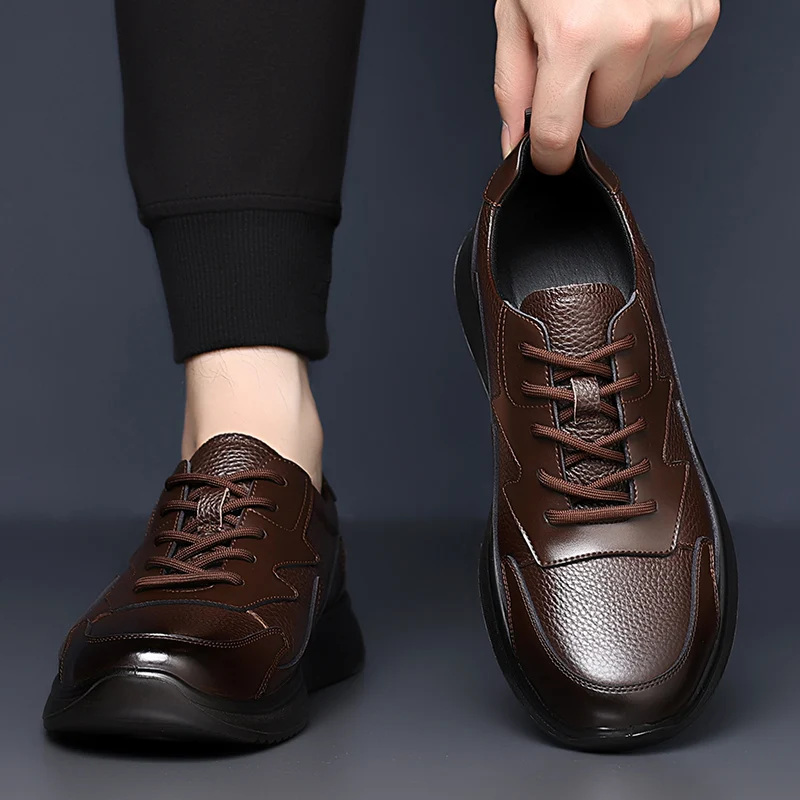 

Genuine leather Casual men's shoes Comfortable and high-quality sports style Leisure walking and street business quality