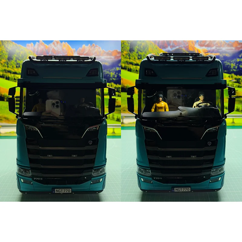 1:14th Scale LED Simulation Interior Lighting Cab Lighting for Tamiya RC Truck SCANIA 770S R620 VOLVO BENZ Arocs MAN TGX Car