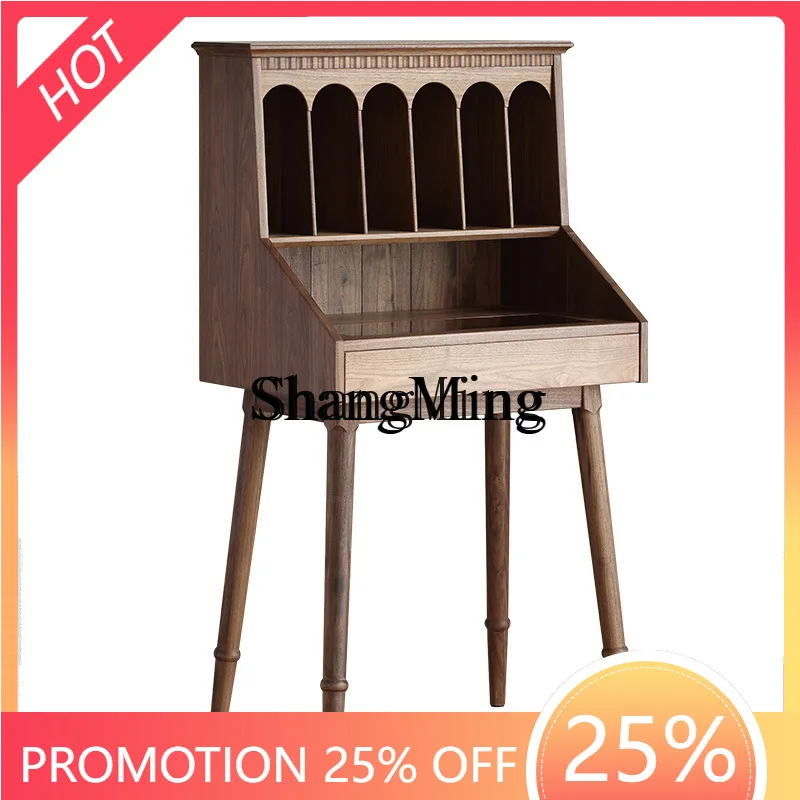 

ZYY home high value retro dresser bedroom bedside dressing black walnut small apartment dressing table