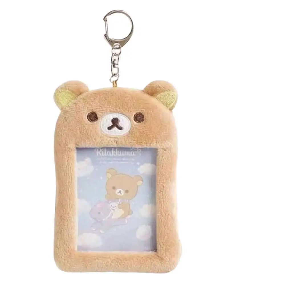 Rilakkuma Brother sister Plush card sleeve Subway card Work card protect set Lovers Key buckle Backpack ornament Holiday gift