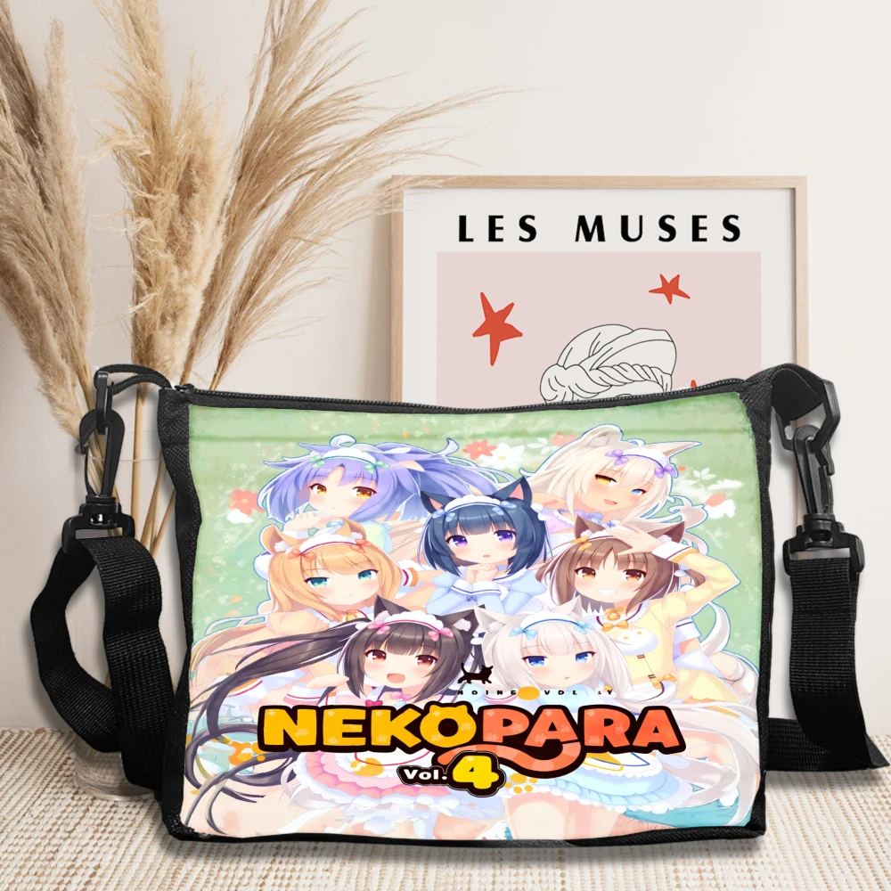 

Сумка через плечо с разноцветным принтом Nekopara для косплея, декоративная сумка-мессенджер, сумка для покупок и хранения