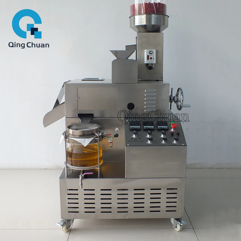 Oil Two-stage Press Machine Automatic Stir-press Filter Stainless Steel Peanut Seeds Squeezer Business Sesame Soybean Extraction