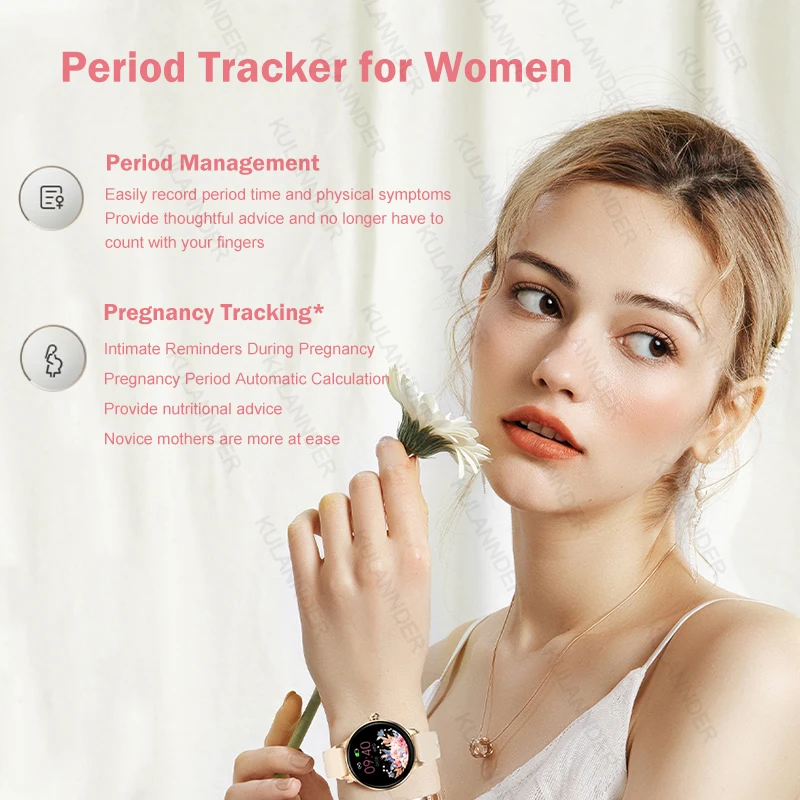 For Android IOS Smartwatch Women's Blood Pressure Heart Rate Oxygen Sleep Health  Monitoring Tracking Sports Smartwatch 2024 New