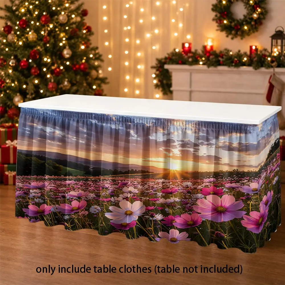 Two-dimensional flat printing, Bohemian style, round tablecloth and table runner, party tablecloth and table runnerxzj