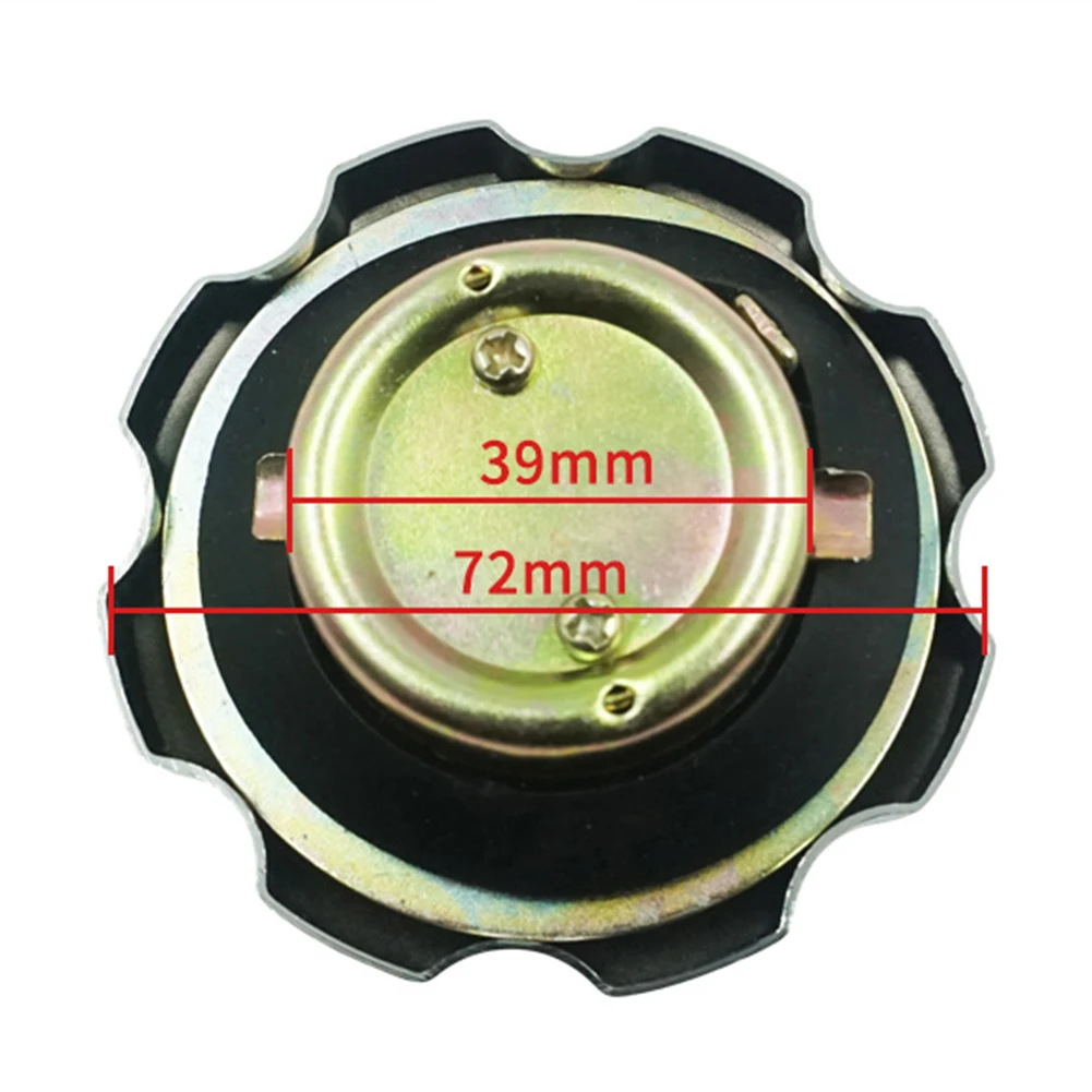 Silver Locking Fuel Tank Cap, Anti-theft Gas Tank Lid for Honda Yamaha CG125 Motorcycle