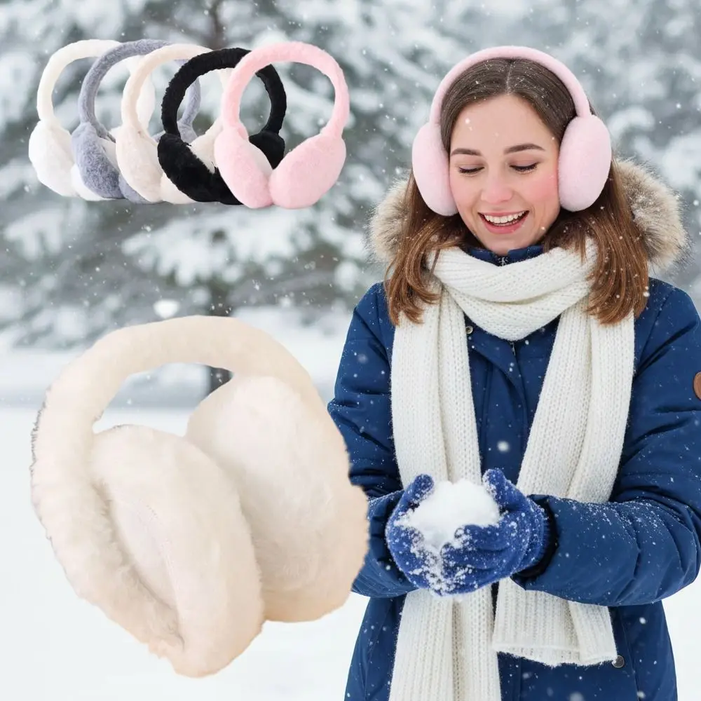لينة طوي غطاء للأذنين حماية الأذن سميكة رقيق سماعات الأذن شتاء دافئ التجمد فو الفراء الأذن يفشل للنساء الرجال في الهواء الطلق