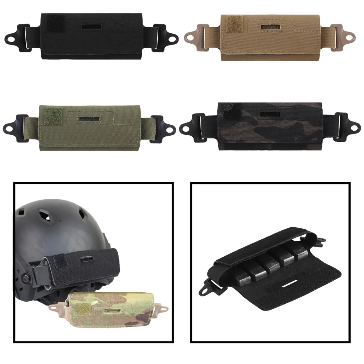 Tactical Helmet Counterweight Bag FAST Weight Kit NVG Counterbalance Pouch Cycling Helmet Weight Pouch Outdoor Hunting Gear
