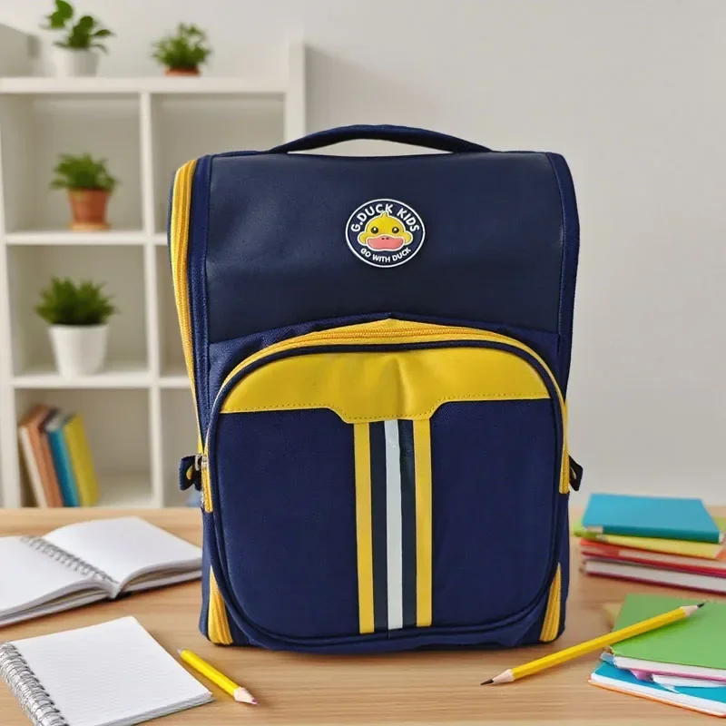 حقيبة ظهر للأطفال حقائب مدرسية للأولاد حقيبة ظهر مدرسية على شكل بطة صفراء صغيرة مقاومة للماء حقيبة كتب أساسية Mochila Infantil #2