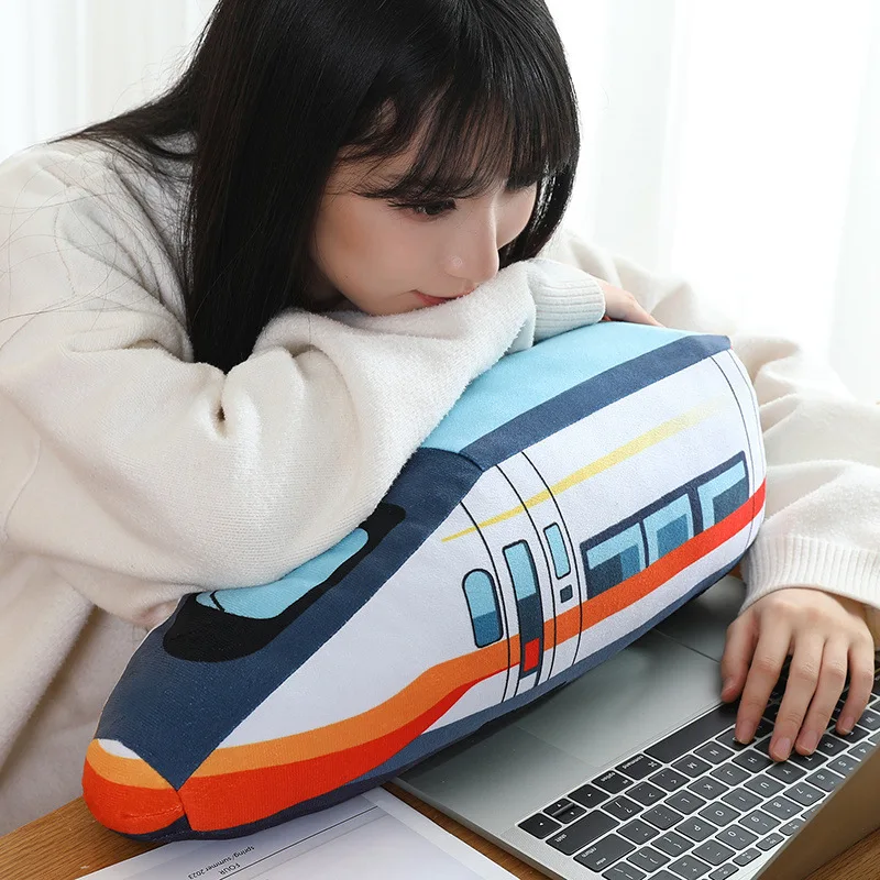 Transporte público colorido travesseiro de pelúcia escavadeira moto tanque avião sofá decoração do quarto almofada presente dos homens