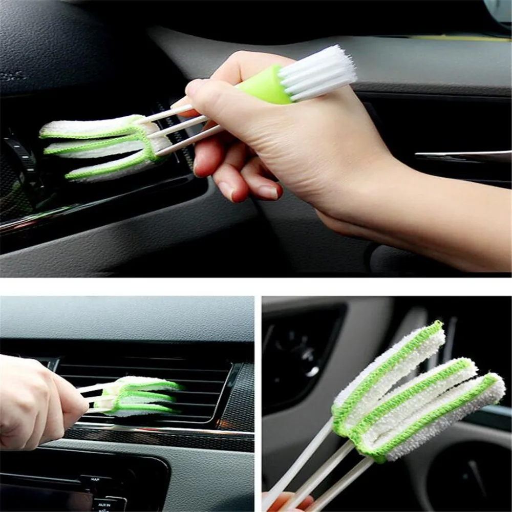 2In1 Green Car Cleaner Brush Vent Blinds for fiat 2007 2001 2003 1500 Chevolet PUNTO 2000 panda 2003 - view 5