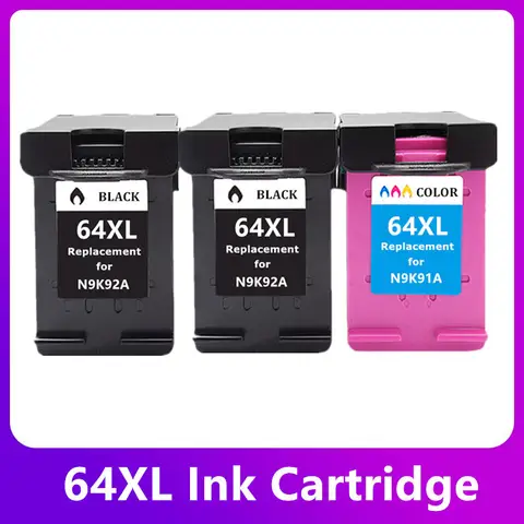 Cartouche d'encre Compatible 64XL pour imprimante HP 64 XL pour HP64 Envy 6200 7100 7800 7164 7855 7864 6252 6255