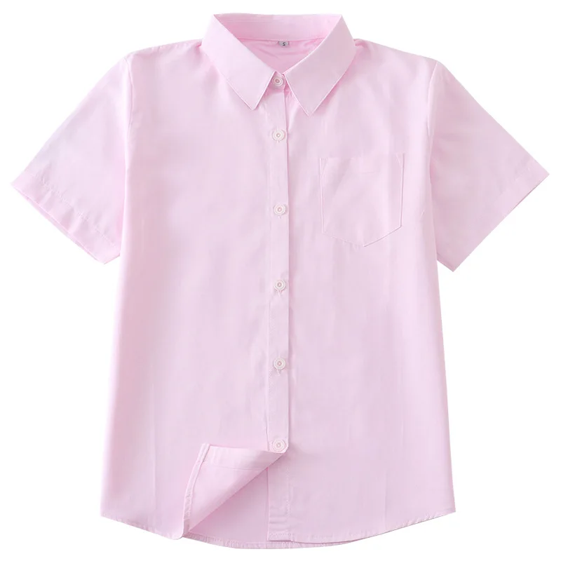 Japanse School Basic Blouse Student Seifuku Lange/Korte Mouw Roze Shirt Voor Meisjes Hoge School Uniformen School Jk Uniform top