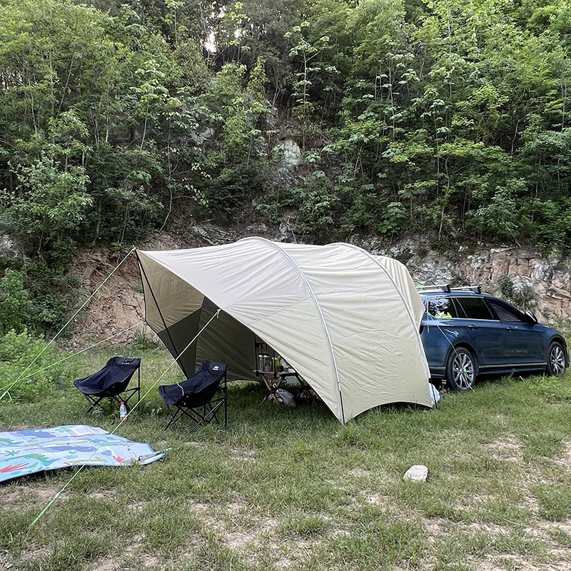 Imagem -04 - Traseira do Carro Canopy Pátio Sombra Outdoor Canopy Tent Barraca de Acampamento ao ar Livre Tendas para Camping ou Pesca Praia Sol Sombra Tenda Grande