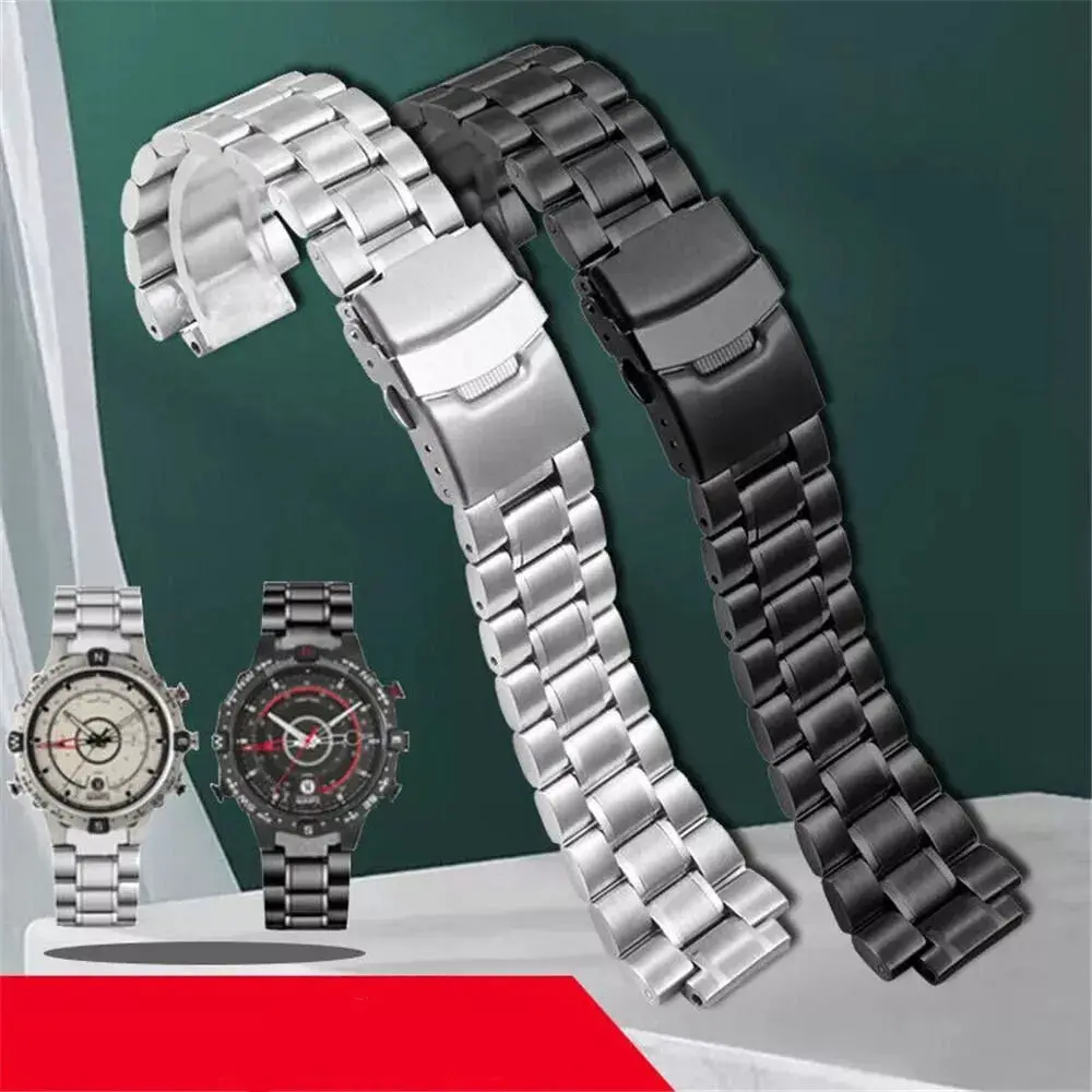 Stainless Steel Convex Wrist Strap For Timex TW2R55500 T2N720 T2N721 T2N73 Buckle Band