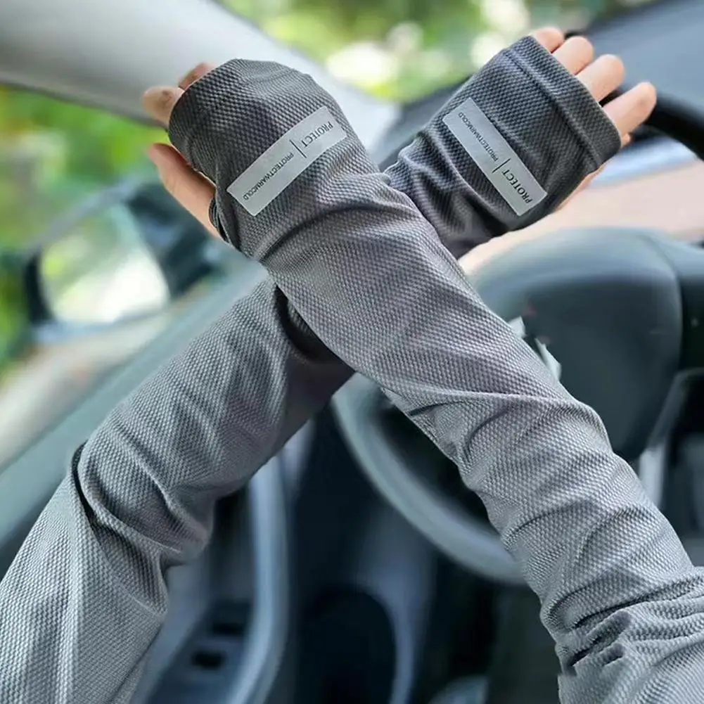 1 paio di maniche da ghiaccio oversize da uomo, maniche larghe estive per esterni con protezione UV