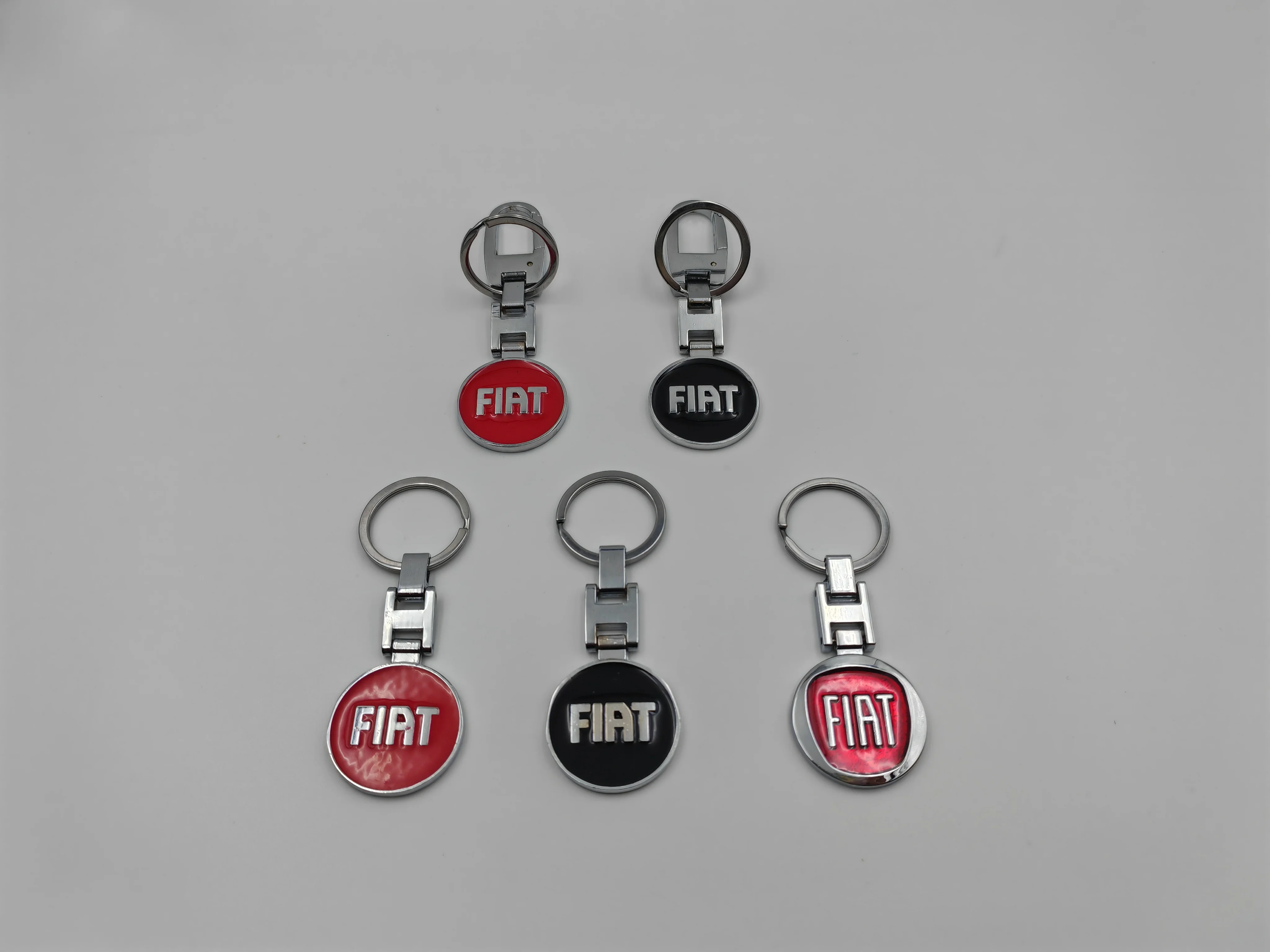 Porte-clés de voiture en alliage de Zinc de haute qualité, décoration pour Fiat Panda Bravo Punto Croma 500 595, cadeau, accessoires de voiture