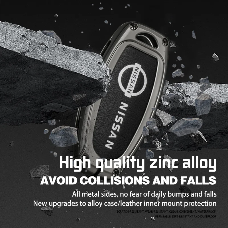 سبائك الزنك للطي مفتاح السيارة قذيفة فوب غطاء لنيسان ماكسيما ألتيما فيرسا سينترا صني سيلفي Teana قاشقاي X-Trail جوك #6