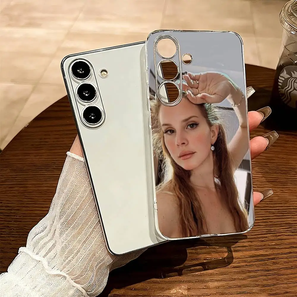 Capa de Telefone Transparente de Silicone Macio da Cantora Lana-Del R-Rey para Samsung A10, 12, 20, 21S, 30, 31, 40, 50, 51, 52, 70, 71