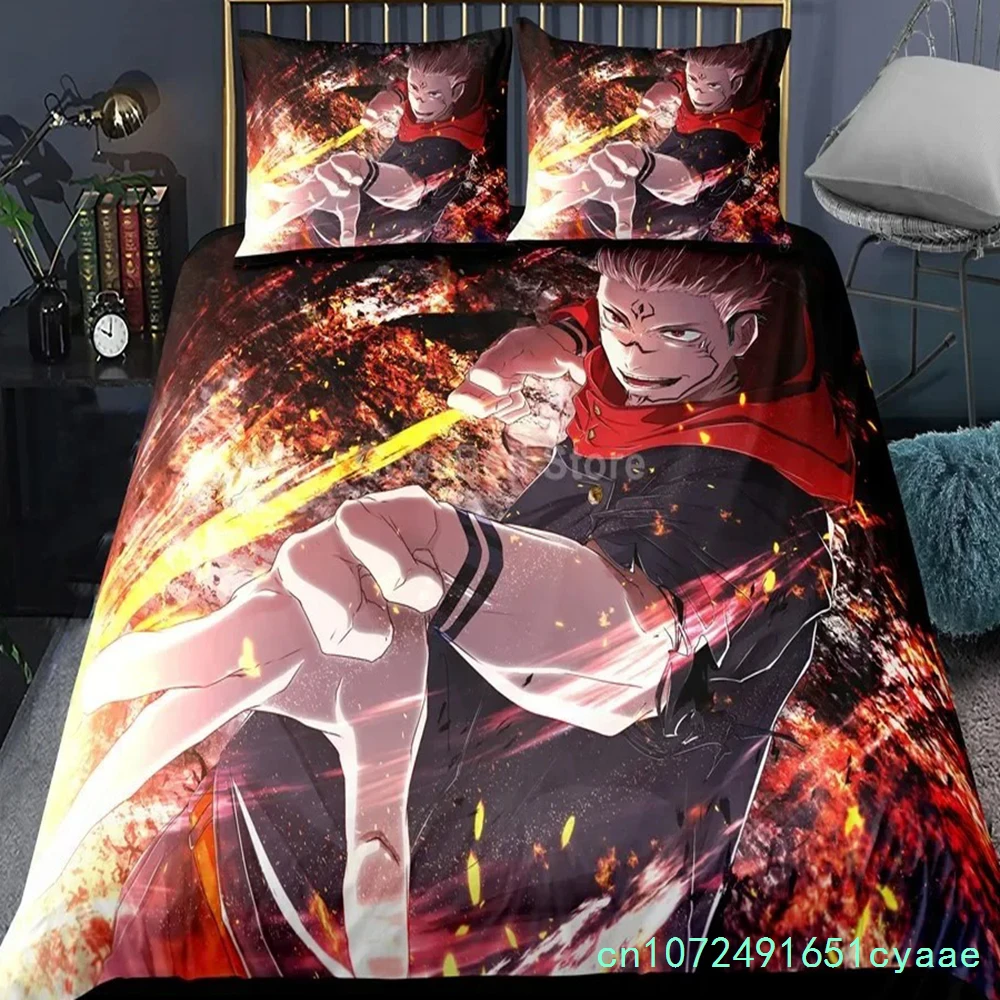 Linen Duvet Cover - Jujutsu Kaisen Bedding Set Japan Famous