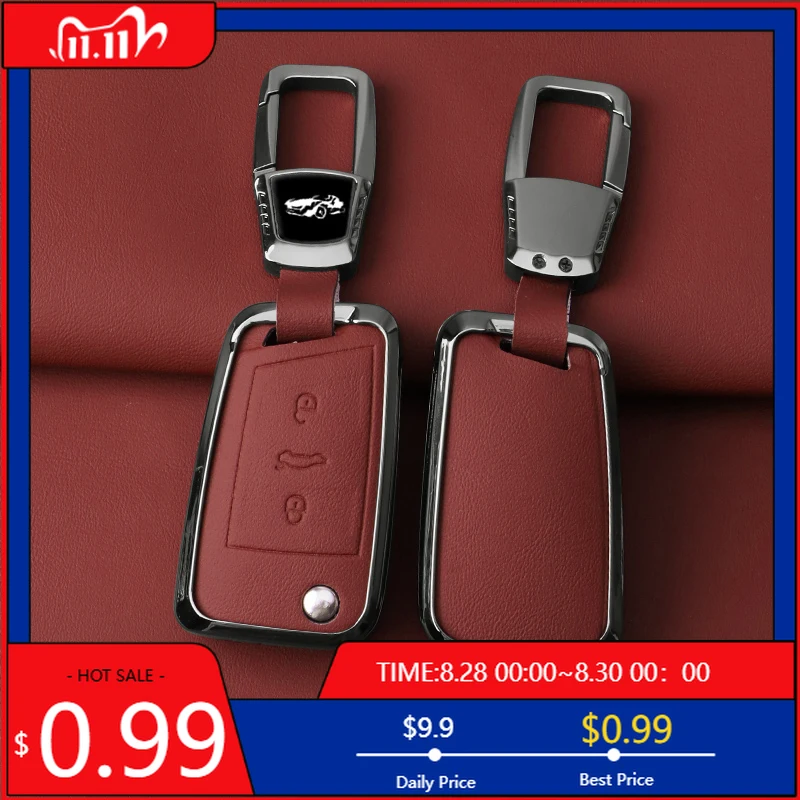 

Внутренние наклейки, металлический чехол для ключей от автомобиля, чехол для VW Volkswagen Golf 7 MK7 Tiguan MK2 SEAT Ateca Leon FR 2 Ibiza для Skoda Oc