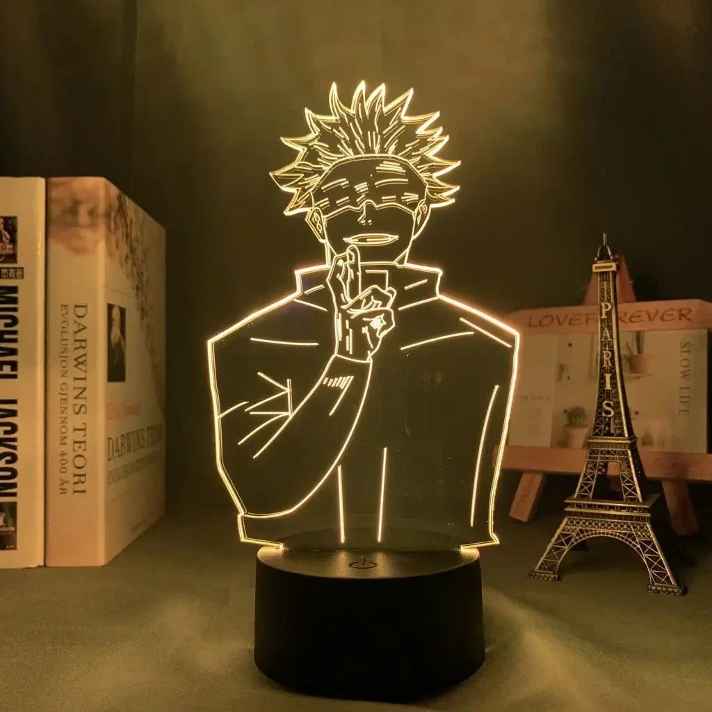 Anime Jujutsu Kaisen Figures Led Night Light for Bedroom Decor Sukuna Yuji Itadori Action Figures Model Table Lamp Birthday Gift