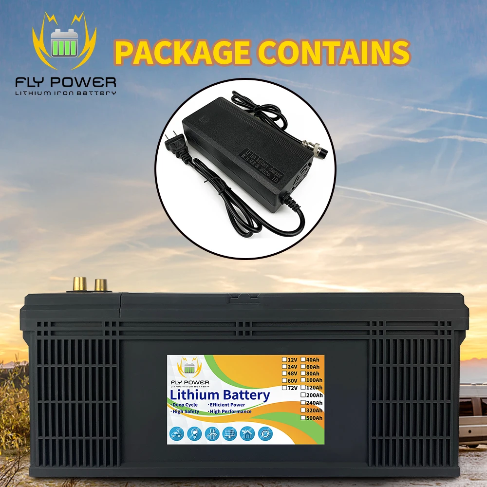 Batería Lifepo4 de 12v, 100Ah, 200Ah, 24v, 100Ah, con Bluetooth, litio, fosfato de hierro, paquete de batería RV con BMS y cargador, Stock en la UE