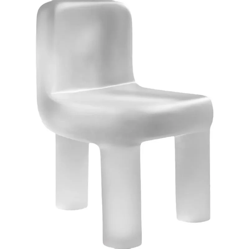 

Nordic designer creative crystal elephant leg chair, casual transparent resin chair Internet celebrity dining chair