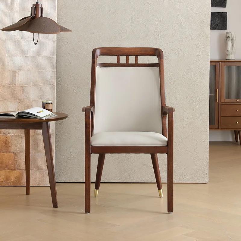 

New Chinese Style Modern Minimalist Dining Chair Lightweight Luxury Durable Fashionable Backrest Escabroso Dining Room Furniture
