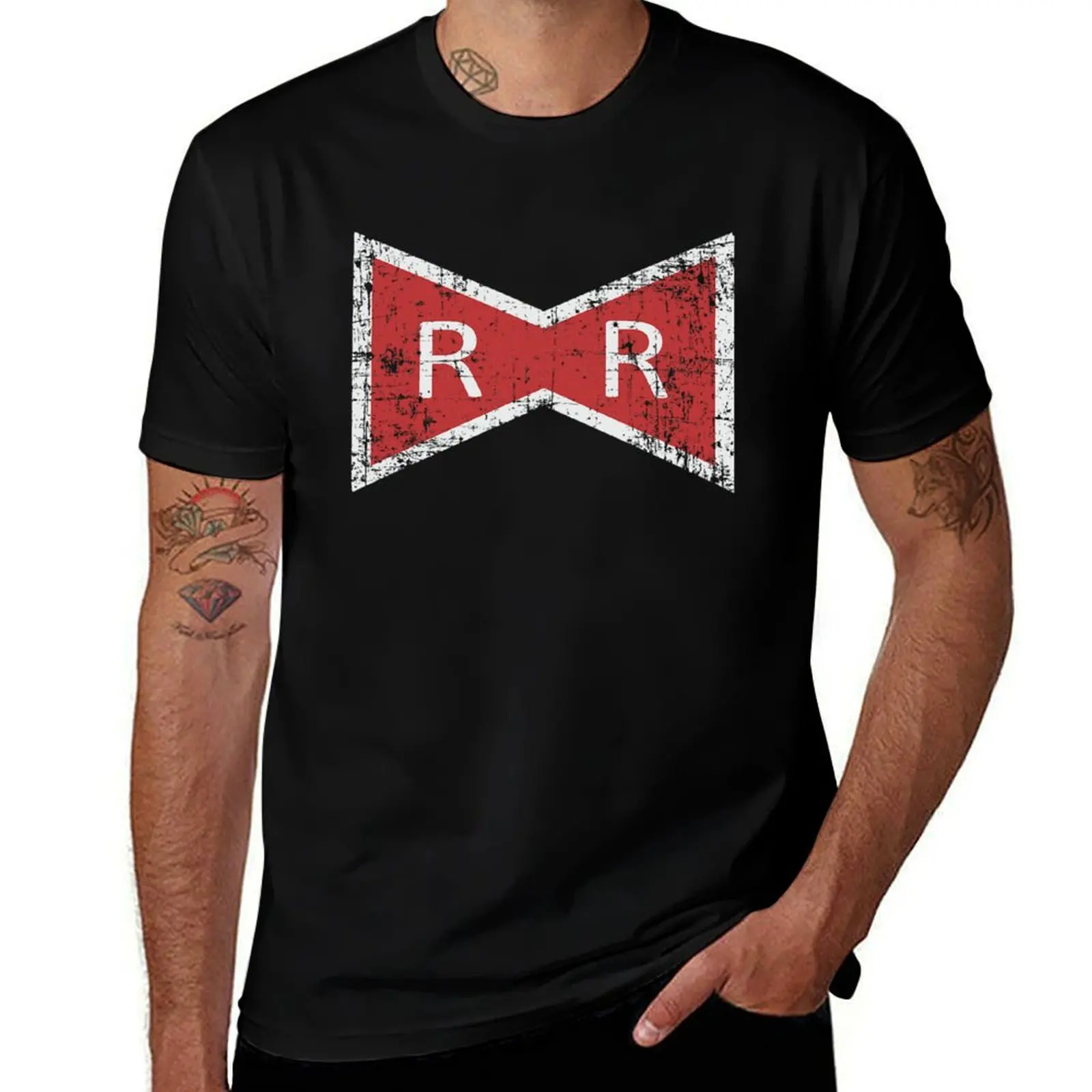 

Red Ribbon Army Logo vintage effect T-Shirt man t shirt cotton anime tshirt