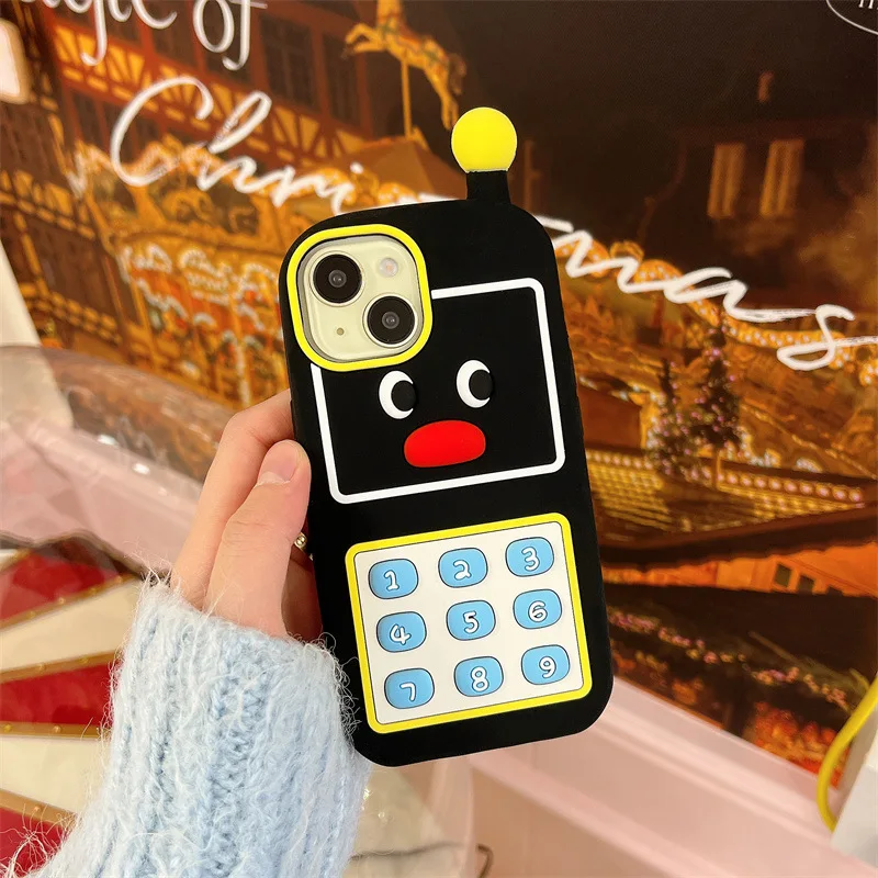 3D-Cartoon-Pinguin-Telefonantenne-Design, weiche Silikon-Handyhülle für iPhone 17, 16, 15, 14, 13, 12, Pro Max Plus, stoßfeste Abdeckung