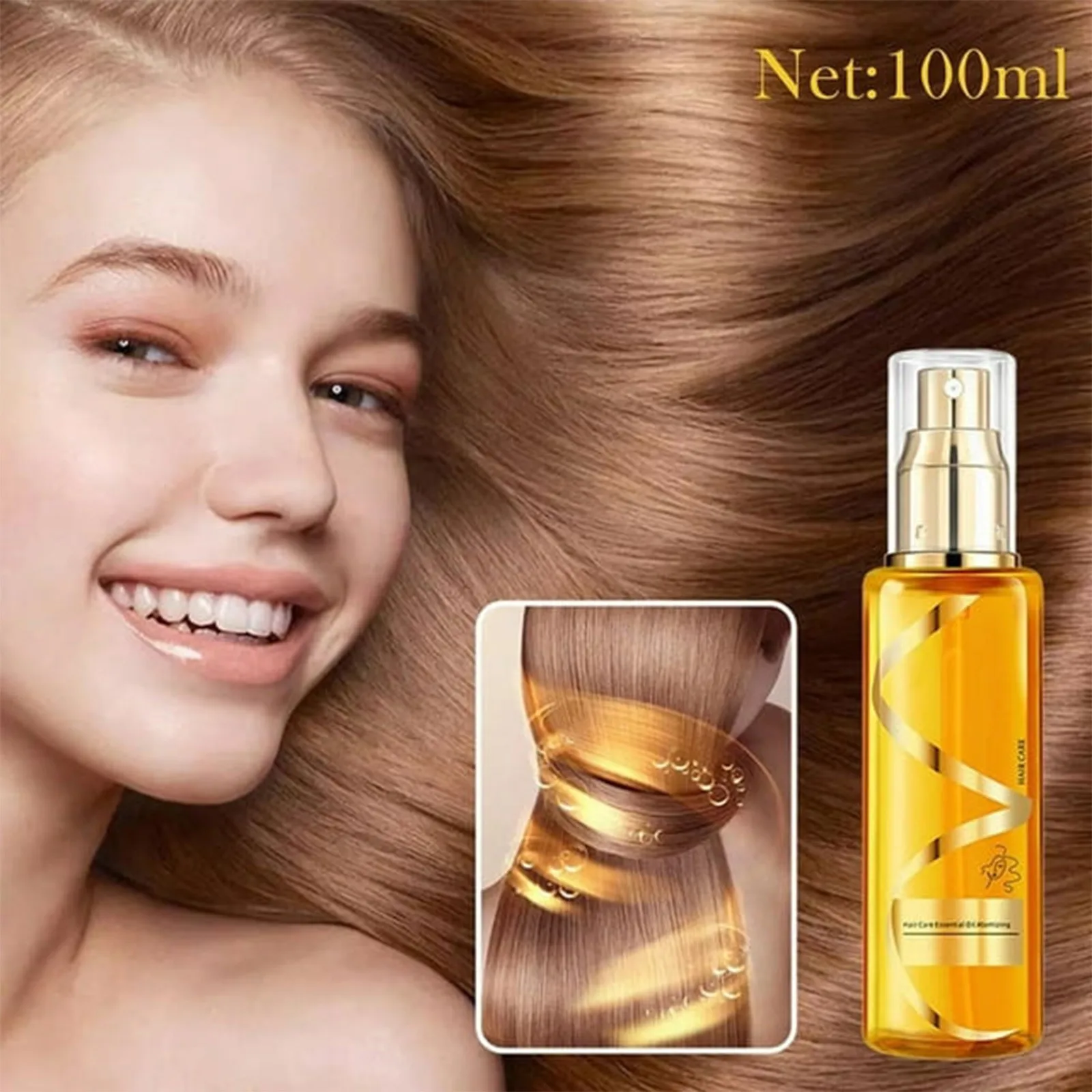 

Moisturizing & Strengthening Silky Hair Oil, Hydrating Hair Treating Essences Oil, Nourishing Hair Treating Essences Oil 100ml
