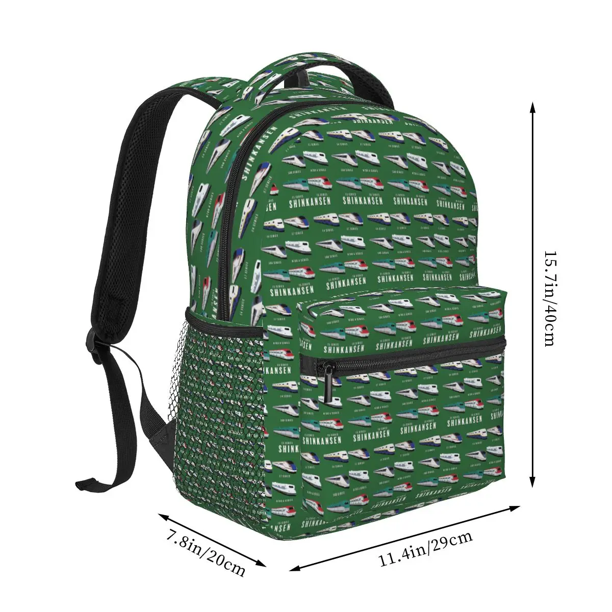 Japanese Shinkansen Bullet Trains Student Backpack School Bag Hiking Travel Daypack for Men Women Fashion Bookbag Shoulder Bags