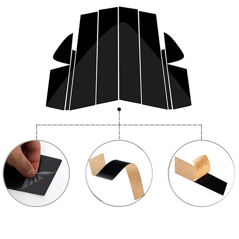 Window Trim Door Pillar Posts Cover Car Exterior Sticker Black Fit for Mazda 6(GJ1/GL)Sedan 2014–2021 For Mazda Atenza 2013-2019