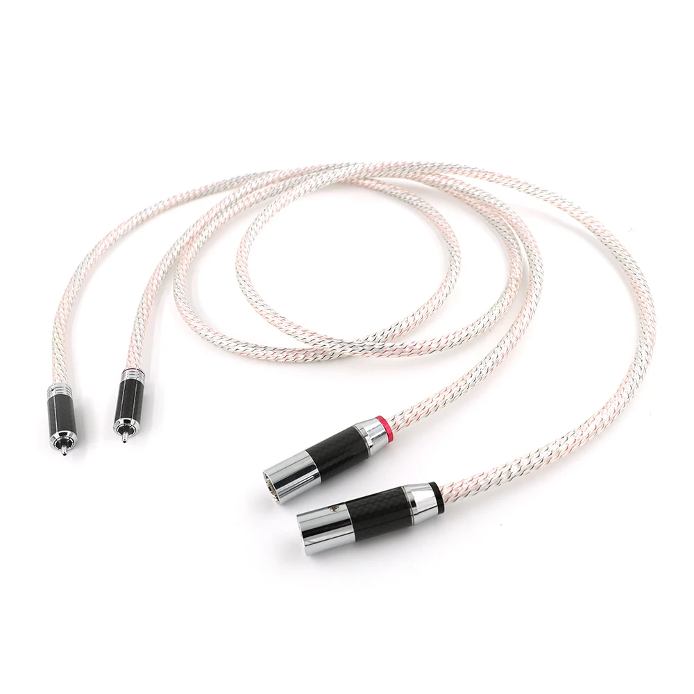 Par de cables de interconexión equilibrados XLR serie Nordost Valhalla con enchufe XLR de fibra de carbono Cable equilibrado de Audio macho a hembra de 3 pines