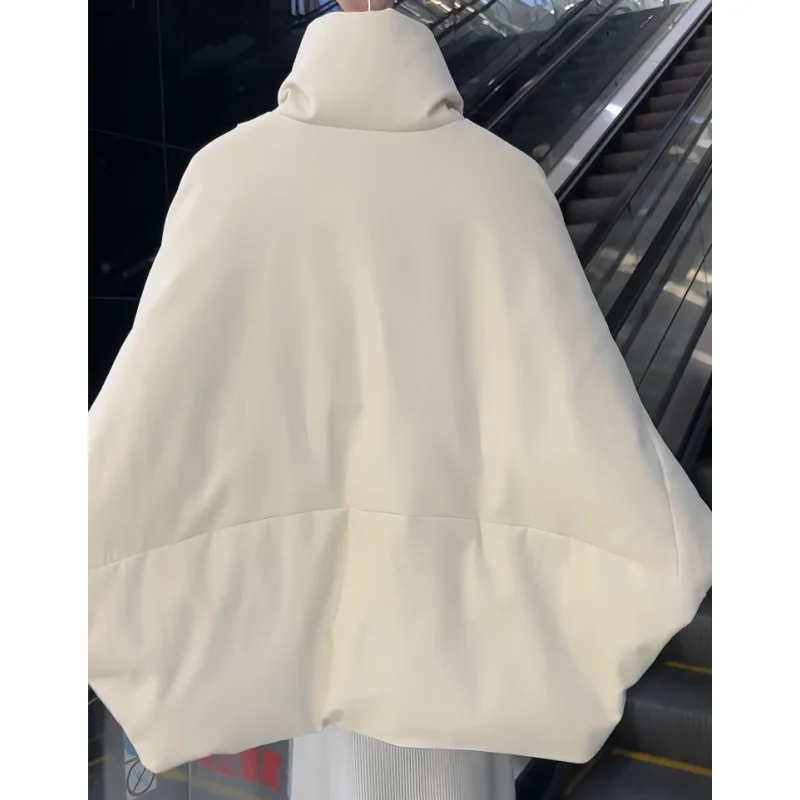 Short Large Lapel Cotton-Padded Jacket Women's Overcoat Autumn Winter 2026 New High-End Loose Warm Chic Bread Clothing Coat