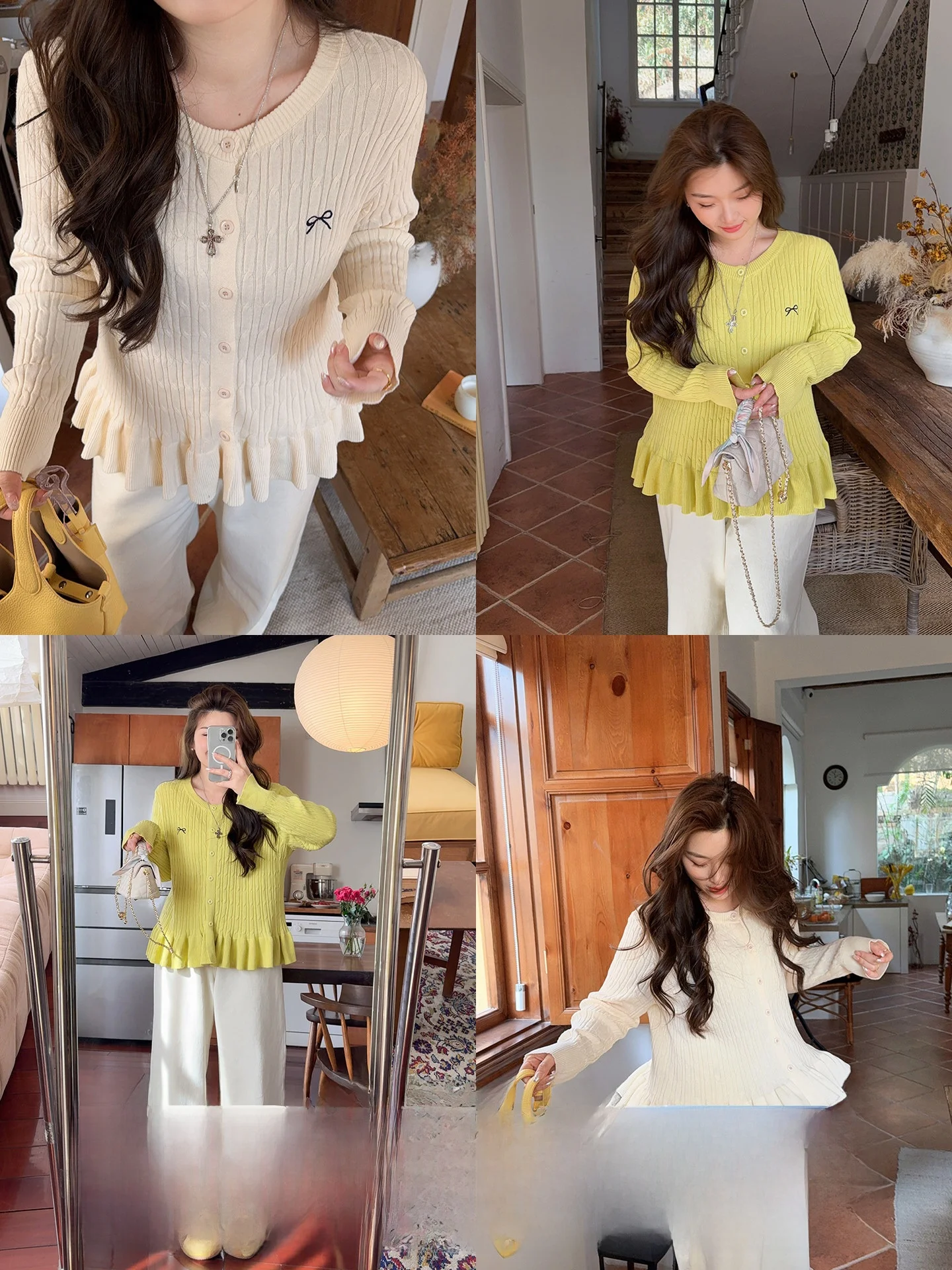 

Sweet Soft 00 Cotton Knitted Sweater Large Size Women's Clothing Gentle on Skin Lemon Sweet Tea Sle Spring New Arrival