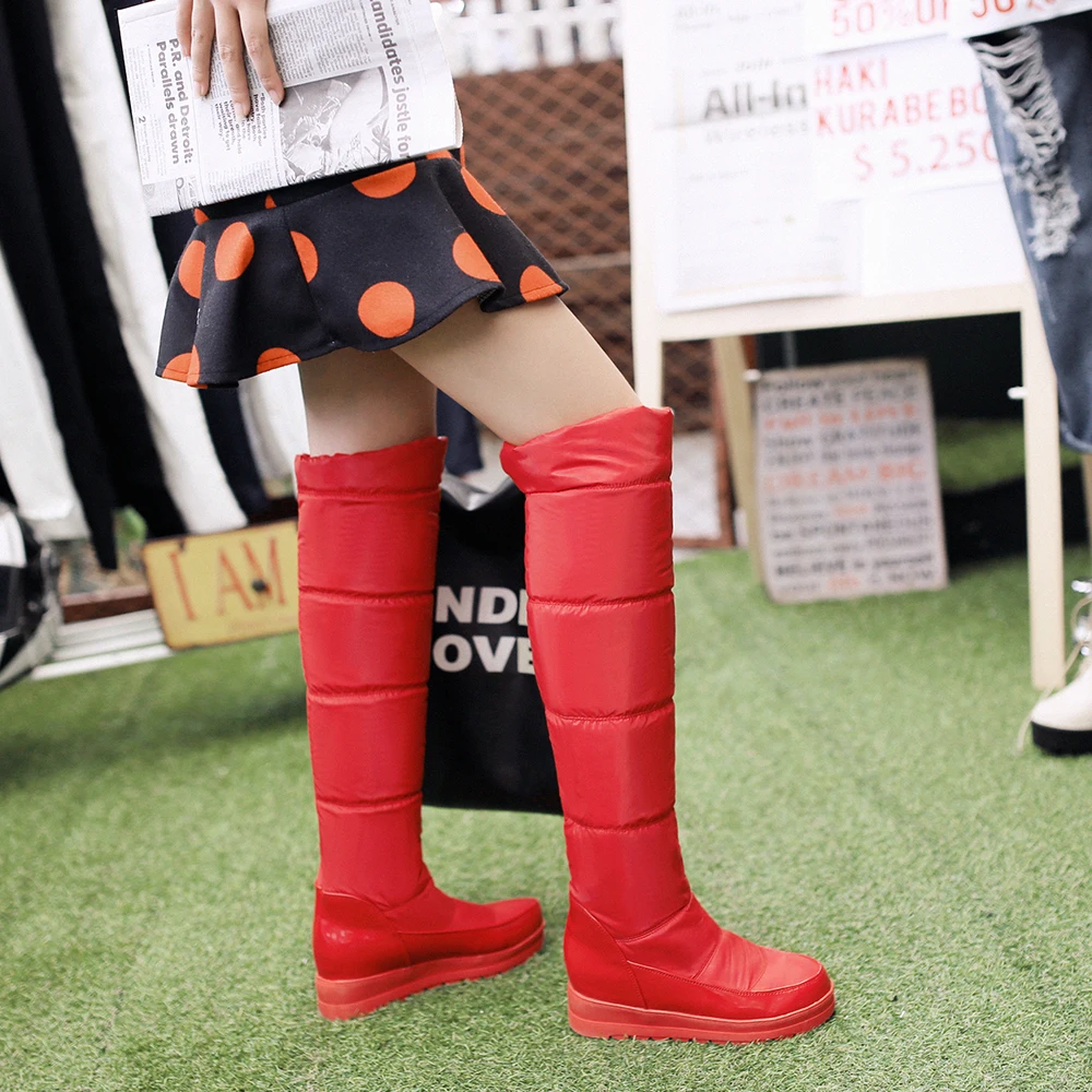 Women\'s Over Knee High Winter Warm Snow Boots Plush Fur Girls Lolita Long Booties Thick Sole Waterproof Platform Dropshipping