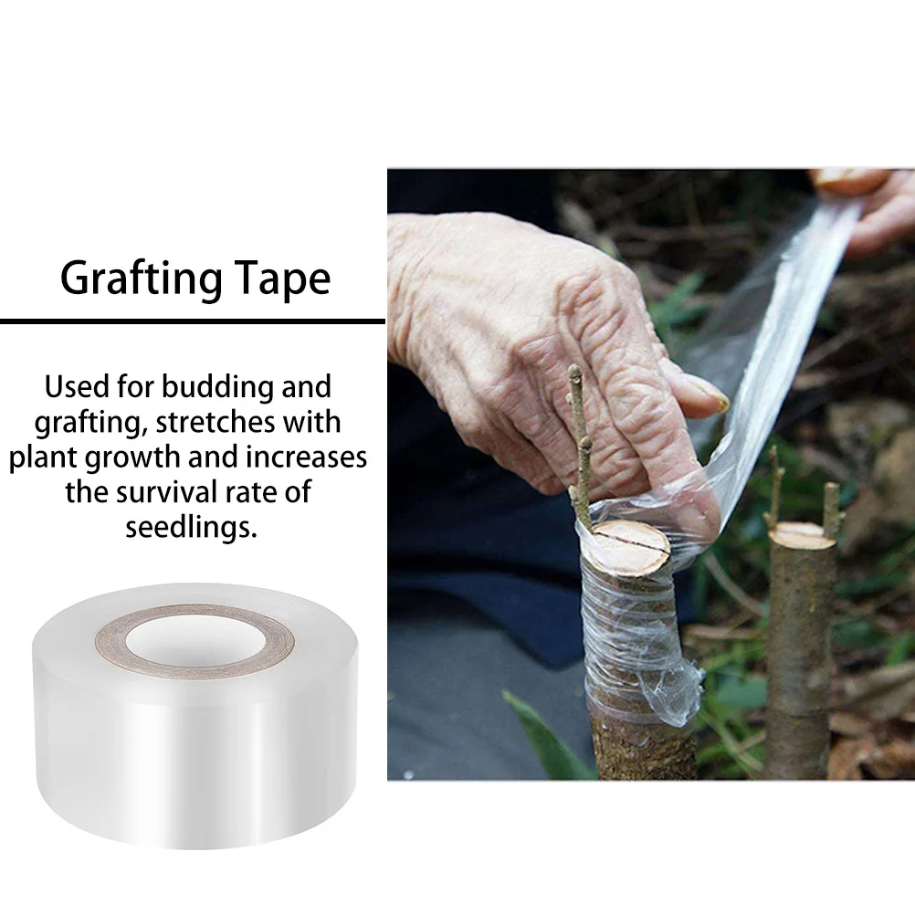 

4pcs 4 Rolls Self-Adhesive Grafting Film Waterproof Stretchable Transparent Plant Tape For Garden Nursery Multi-Function Floral