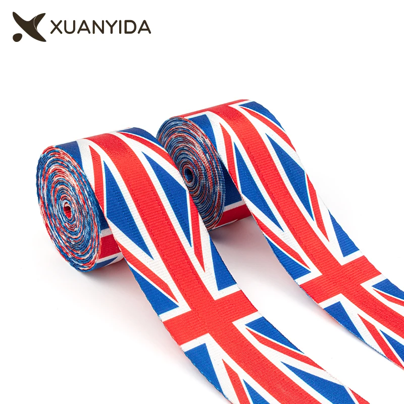 Car Seat Belt England Flag Strengthen Webbing Safety Racing Modified Harness Strap Standard 4.8x360CM Car Interior Accessories