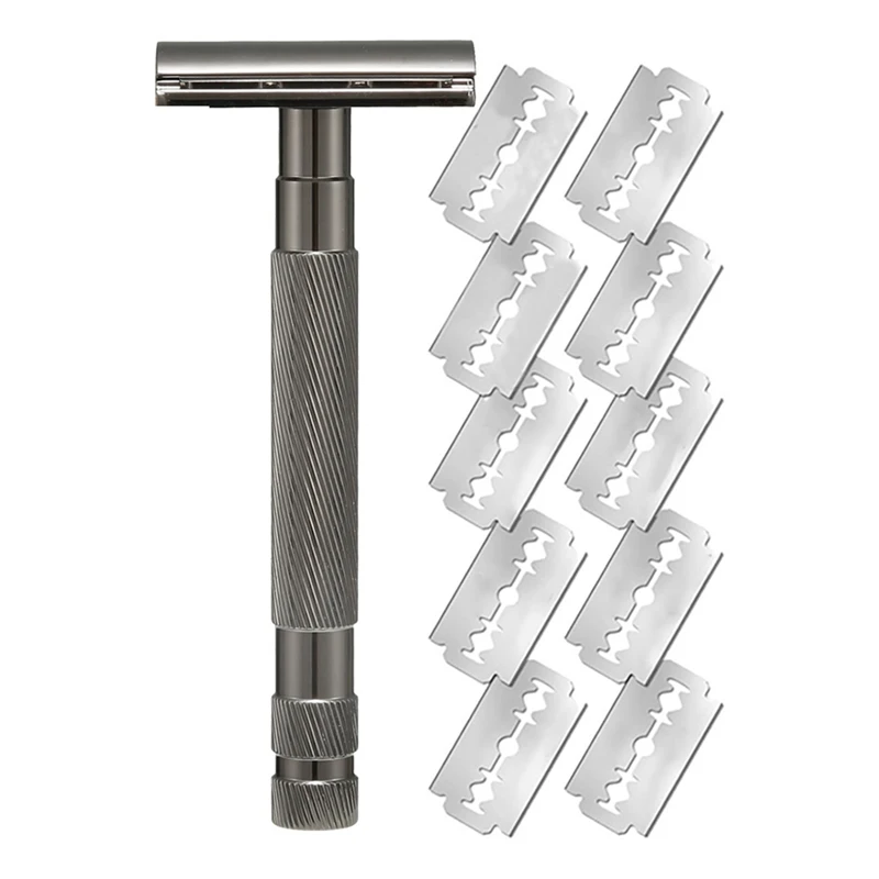 Durable Replaceable Reusable Safety Razors With Stainless Steel Double-Sided Blade