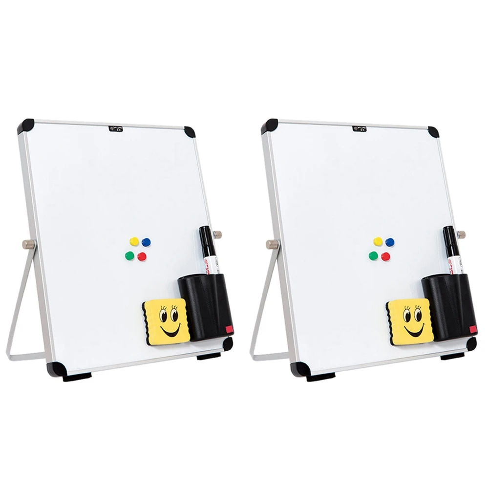 lavagna-magnetica-portatile-da-tavolo-stylish-2x-piccola-lavagna-bianca-a-doppia-faccia-con-supporto