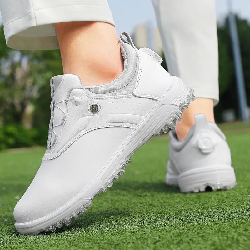Luxus Marke Männer Golf Training Schuhe Schnell Schnürung Sportschuhe Herren Designer Golf Schuhe für Mann Leder Sport Schuh