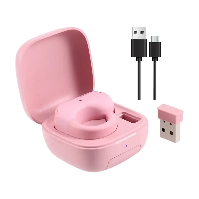 

ABBG-Ring Mouse Mini Light Weight BT 2.4G Dual-Mode Rechargeable Wide For Remote Control Selfie Scan Short Video Speech