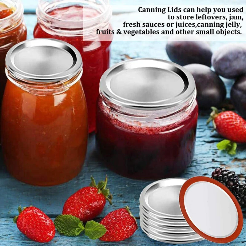 20Pcs 70mm Regular Mouth Canning Lids Mason Jars Lid Split Type Metal Leak Proof Lids  Food Keeping Fresh