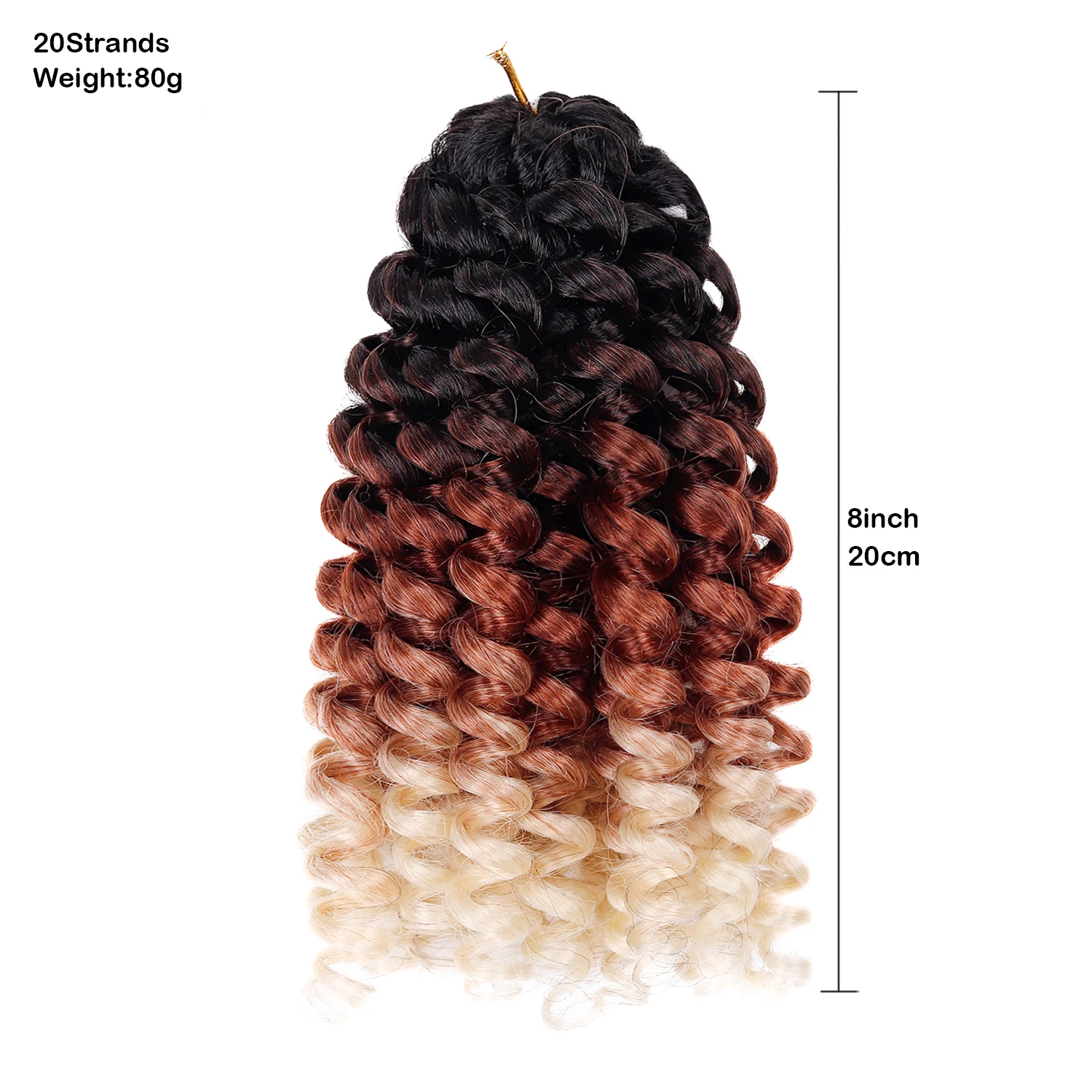 Jeedou GoGo الضفيرة الكروشيه الشعر موجة المياه تجديل للنساء أومبير أسود قصير الشاطئ الضفيرة الاصطناعية وصلات شعر تويست عميقة #2