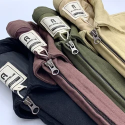 Men Workwear Jackets 100% Cotton Amekaji Heavyweight Canvas Outwear 2024 Spring Autumn Retro American Casual Loose Zipper Coats